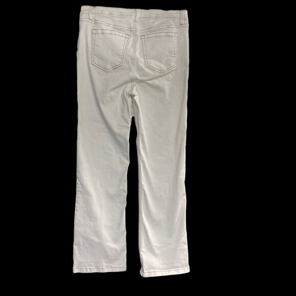 MATILDA JANE GOOD HART Windsor Straight Crop Size 10 White Jeans Inseam:26” - Picture 2 of 12